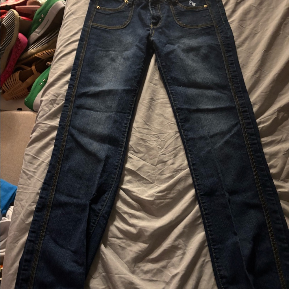 Baby Phat Dark Blue Straight Leg Jeans